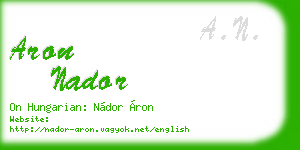 aron nador business card